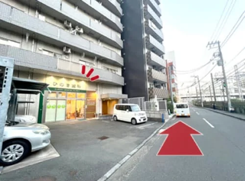 鉄線平沼橋からのアクセス：ルート7